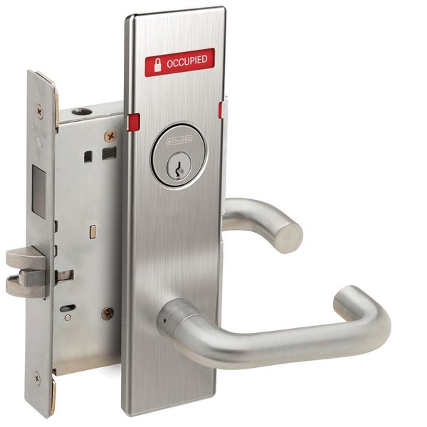 Schlage L Series Mortise Lock, Corridor Lock, 03 Lever, N Escutcheon, 6-Pin Full Face Mortise Cylinder, VACA L9456P 03N 626 L283-722